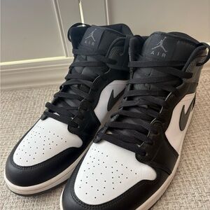 Jordan Black and White High-Top Sneakers